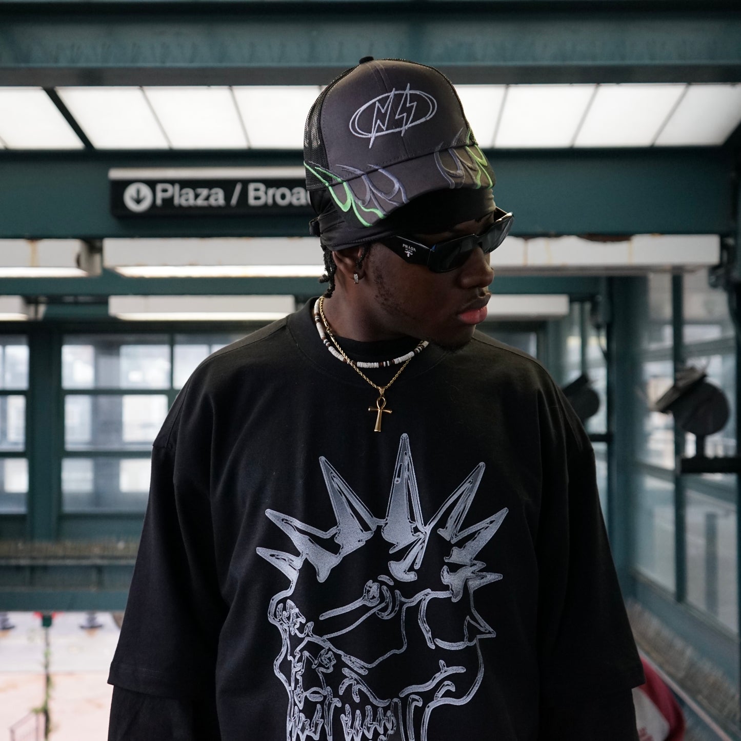 FLAME SLIME WAVE LOGO CAP