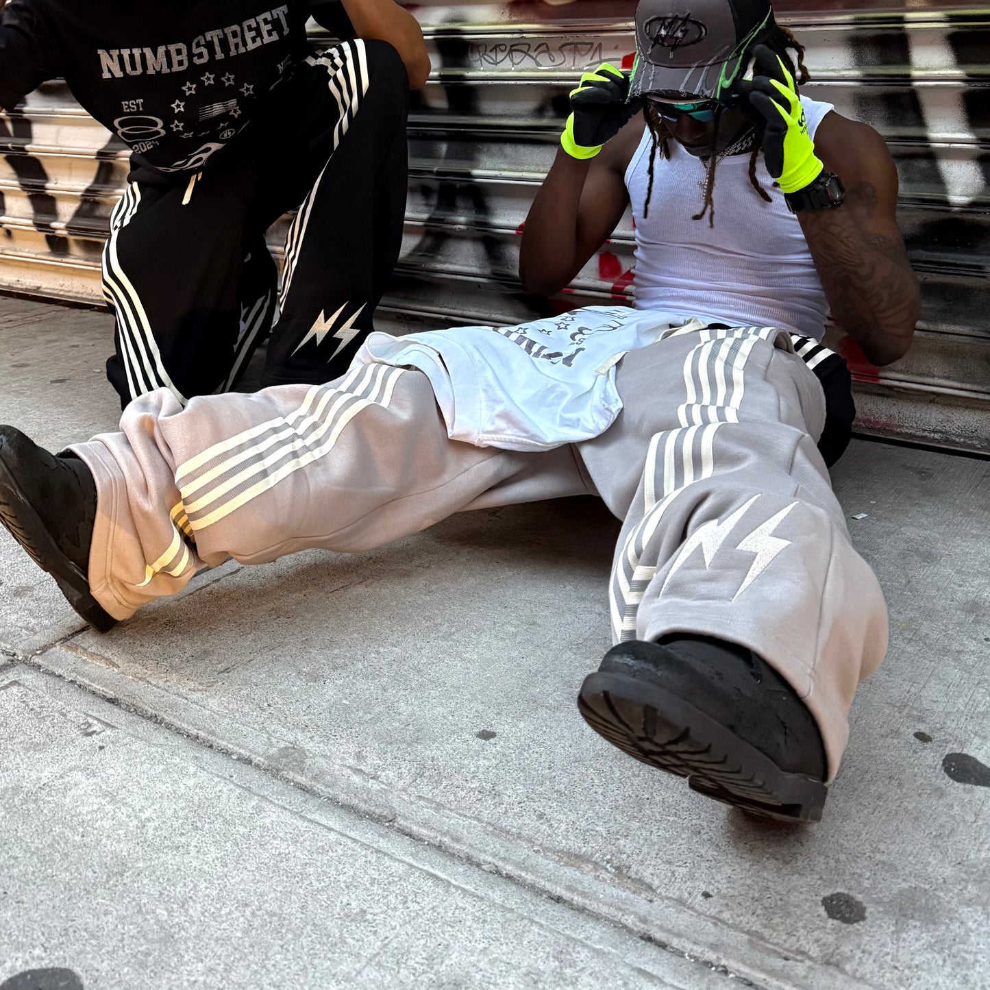 GREY FASTLIFE RACER SWEATS