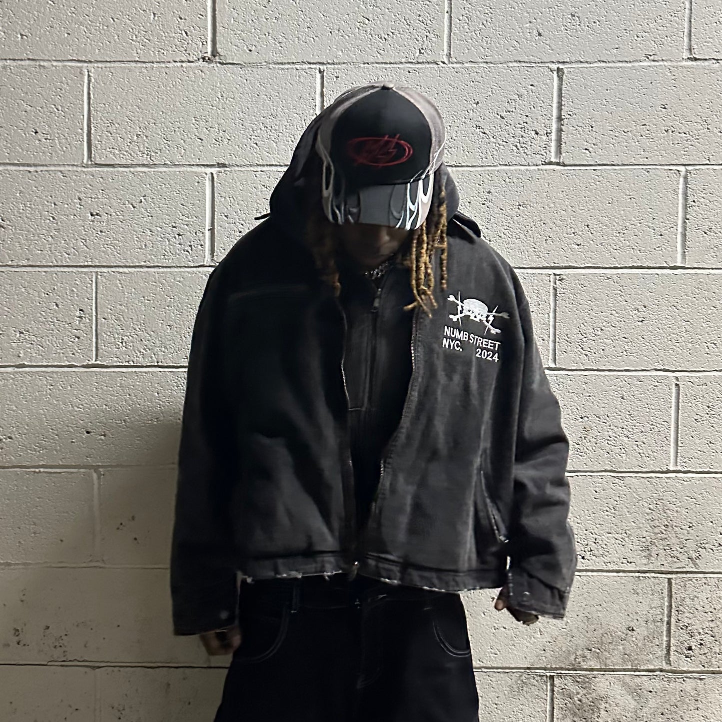 NUMB-SKULL DENIM JACKET