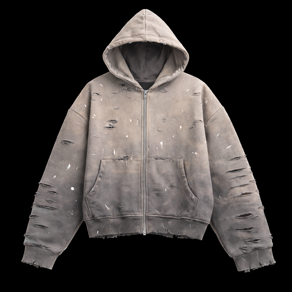 Street-Thrashed Zip Up