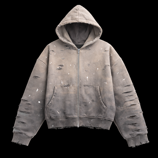 Street-Thrashed Zip Up