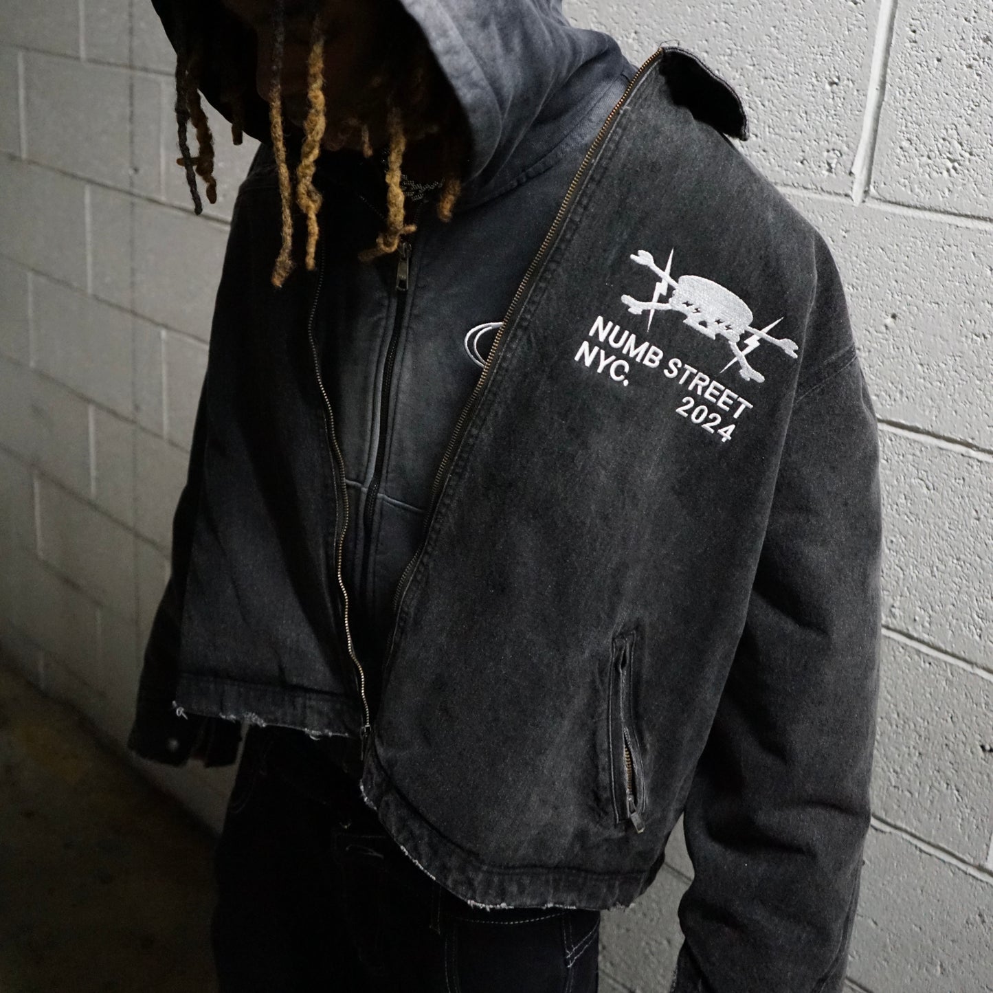 NUMB-SKULL DENIM JACKET