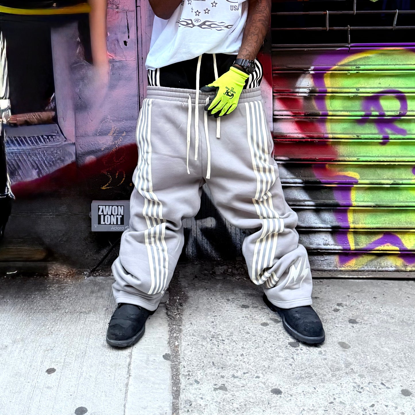 GREY FASTLIFE RACER SWEATS