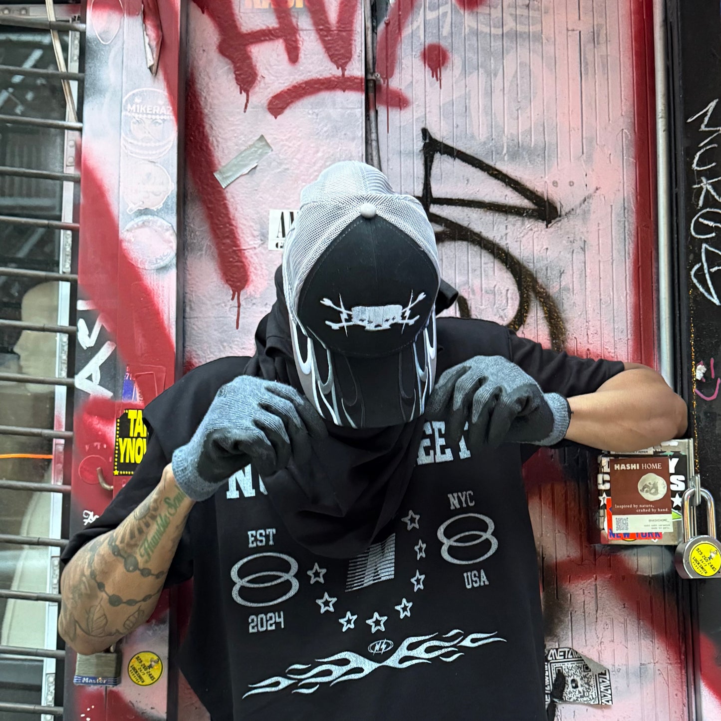 NUMB-SKULL FLAME WAVE CAP