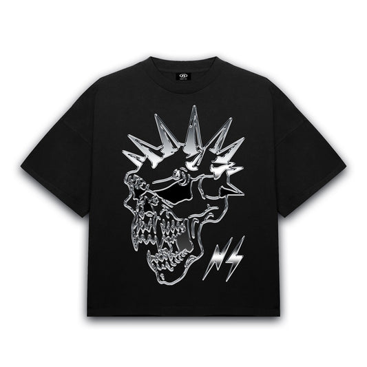 PSYCHO SKULL BLK TEE